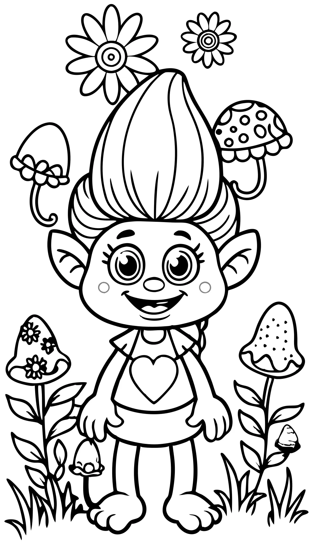 trolls coloring pages poppy and branch